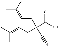 2-氰基-5-甲基-2-(3-甲基丁-2-烯基)己-4-烯酸, 189640-37-7, 结构式