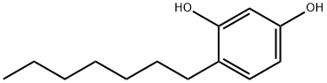 4-ヘプチル-1,3-ベンゼンジオール 化学構造式