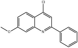 4-クロロ-7-メトキシ-2-フェニルキノリン 化学構造式