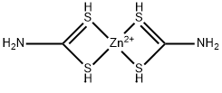 Zinc dithiocarbamate 化学構造式