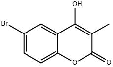 2H-1-Benzopyran-2-one, 6-broMo-4-hydroxy-3-Methyl- 化学構造式