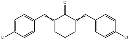 2,6-bis(4-chlorobenzylidene)cyclohexan-1-one Structure