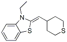 Benzothiazole, 3-ethyl-2,3-dihydro-2-[(tetrahydro-2H-thiopyran-4-yl)methylene]- (9CI),189945-34-4,结构式