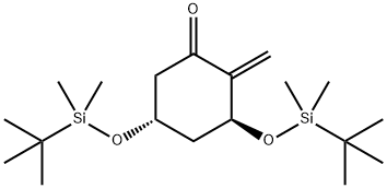 (3S,5S)-3,5-Bis(tert-butyldiMethylsilyloxy)-2-Methylene-cyclohexanone, 190062-19-2, 结构式