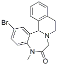 2-ブロモ-5,9,10,14b-テトラヒドロ-5-メチルイソキノ[2,1-d][1,4]ベンゾジアゼピン-6(7H)-オン 化学構造式