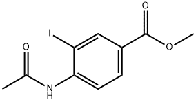 4-アセトアミド-3-ヨード安息香酸メチル 化学構造式