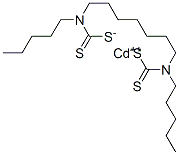 cadmium bis(dipentyldithiocarbamate) 结构式
