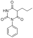 2,4,6(1H,3H,5H)-Pyrimidinetrione, 1-phenyl-5-propyl- Structure