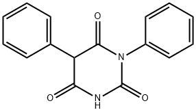 1,5-ジフェニルバルビツル酸 化学構造式