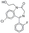 N1-(2-Hydroxyethyl) FlurazepaM Hydrochloride 结构式