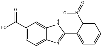2-(2-NITRO-PHENYL)-1H-BENZOIMIDAZOLE-5-CARBOXYLIC ACID,190121-93-8,结构式