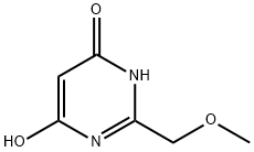 2-(メトキシメチル)ピリミジン-4,6-ジオール 化学構造式