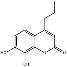 7,8-二羟基-4-丙基-2H-苯并吡喃-2-酮 结构式