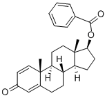 17β-(ベンゾイルオキシ)アンドロスタ-1,4-ジエン-3-オン 化学構造式