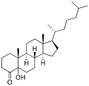 5-ヒドロキシ-5α-コレスタン-4-オン 化学構造式