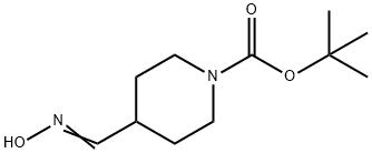 1-PIPERIDINECARBOXYLIC ACID,4-[(HYDROXYIMINO)METHYL]-,1,1-DIMETHYLETHYL ESTER Struktur