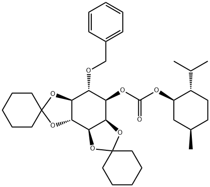 4-O-苄基-3-(-)-羧基薄荷-1,2:5,6-DI-O-环亚己AD-L-肌醇,190513-83-8,结构式