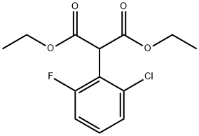 DIETHYL 2-CHLORO-6-FLUOROPHENYL MALONATE Struktur