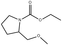 1-Pyrrolidinecarboxylic  acid,  2-(methoxymethyl)-,  ethyl  ester 结构式