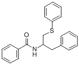 N-(alpha-((Phenylthio)methyl)phenethyl)benzamide 化学構造式