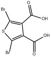 2,5-二溴-噻吩-3,4-二羧酸,190723-12-7,结构式
