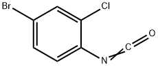 4-ブロモ-2-クロロ-1-イソシアナトベンゼン 化学構造式