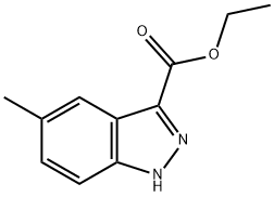 5-甲基-1H-吲唑-3-甲酸乙酯 结构式