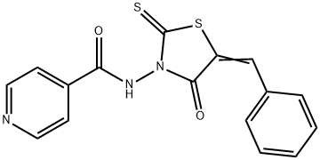 N-[4-Oxo-5-(phenylmethylene)-2-thioxo-3-thiazolidinyl]-4-pyridinecarboxamide|