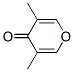 3,5-ジメチル-4H-ピラン-4-オン 化学構造式
