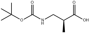 (S)-3-(BOC-AMINO)-2-METHYLPROPIONIC ACID 化学構造式