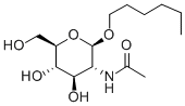 己基-2-乙酰氨基-2-脱氧-Β-D-吡喃葡糖苷,190912-49-3,结构式