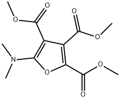 2,3,4-Furantricarboxylic  acid,  5-(dimethylamino)-,  trimethyl  ester  (9CI) Structure