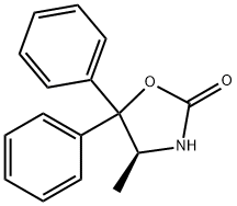 S-5,5-二苯基-4-甲基-2-噁唑烷酮 结构式