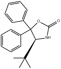 (S)-(-)-5,5-DIPHENYL-4-(TERT-BUTYL)-2-OXAZOLIDINONE 化学構造式