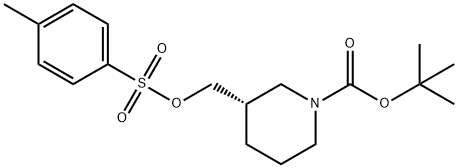 (R)-3-(Tosyloxymethyl)-N-Boc-piperidine 化学構造式