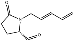 2-Pyrrolidinecarboxaldehyde,5-oxo-1-(2,4-pentadienyl)-,[S-(E)]-(9CI) Struktur