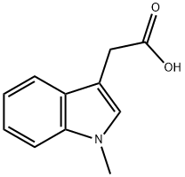 1-甲基-3-吲哚乙酸 结构式