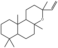 3-エテニルドデカヒドロ-3,4a,7,7,10a-ペンタメチル-1H-ナフト[2,1-b]ピラン 化学構造式