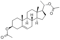 5-PREGNEN-3-BETA, 20-ALPHA-DIOL DIACETATE Structure