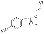 Phosphonothioic acid, ethyl-, O-(2-chloroethyl) ester, O-ester with p- hydroxybenzonitrile Struktur