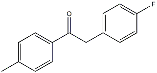 2-(4-Fluorophenyl)-1-p-tolyl-ethanone 化学構造式