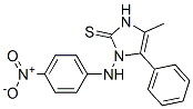 2H-Imidazole-2-thione, 1,3-dihydro-4-methyl-1-[(4-nitrophenyl)amino]-5-phenyl- Struktur