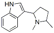 3-(1,5-ジメチル-2-ピロリジニル)-1H-インドール 化学構造式