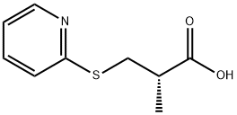 Propanoic acid, 2-methyl-3-(2-pyridinylthio)-, (2S)- (9CI) Structure