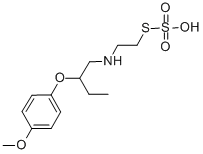 Ethanethiol, 2-(2-(p-methoxyphenoxy)butyl)amino-, hydrogen sulfate (es ter)|