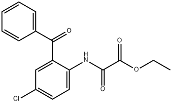 (2-苯甲酰基-4-氯苯胺基)(氧代)乙酸乙酯, 19144-20-8, 结构式