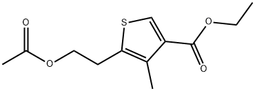 ethyl 5-(2-acetoxyethyl)-4-Methylthiophene-3-carboxylate Struktur