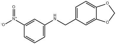 N-(Benzo[d][1,3]dioxol-5-ylMethyl)-3-nitroaniline Structure