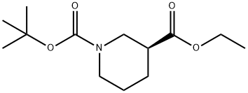 1,3-Piperidinedicarboxylic acid, 1-(1,1-dimethylethyl) 3-ethyl ester, (3S)- (9CI) Struktur