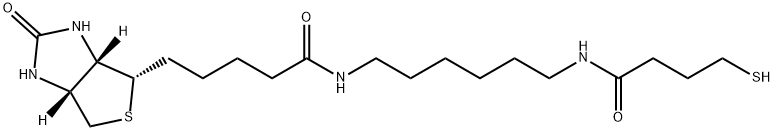 1H-Thieno[3,4-d]iMidazole-4-pentanaMide, hexahydro-N-[6-[(4-Mercapto-1-oxobutyl)aMino]hexyl]-2-oxo-, (3aS,4S,6aR)- Structure